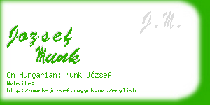 jozsef munk business card