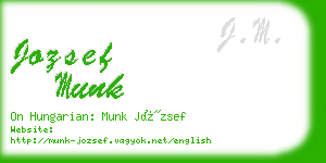 jozsef munk business card